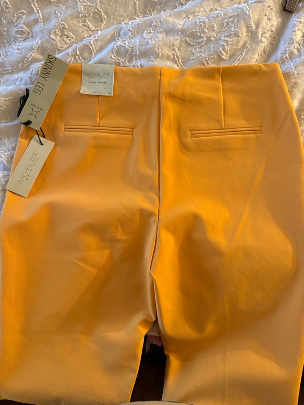 Rachel Zoe Mustard Yellow Skinny Pants Hi-Rise pants Casual business women pants - Picture 8 of 10
